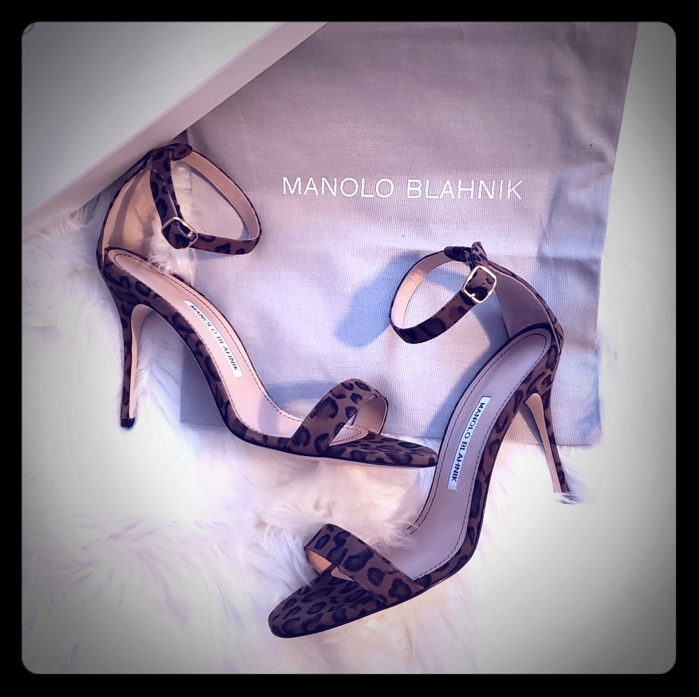 🆕️ Manolo Blahnik Chaos Leopard Suede heels